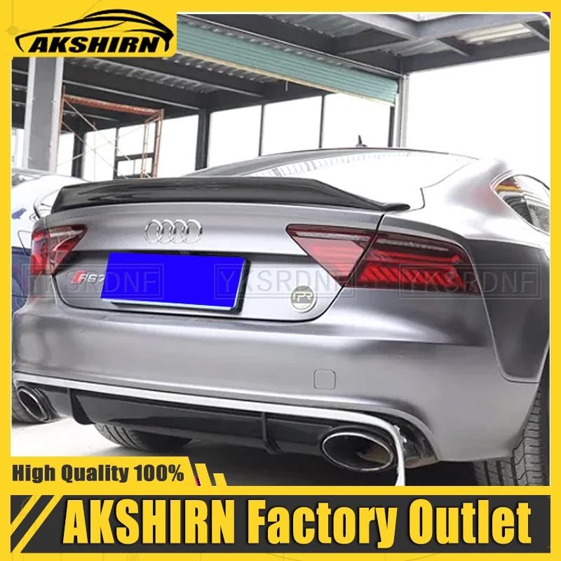 

Спойлер из углеродного волокна A7 для AUDI A7 S7 RS7 2013 2014 2015 2016 2017 2018, задний спойлер, задний спойлер, крыло багажника, автомобильные аксессуары