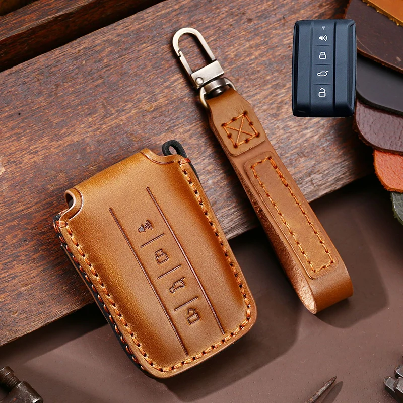 

Genuine Leather Car Key Case Cover Fob Shell for Great Wall WEY Tank 300 Vv7 GT Vv6 Vv5 Car Accessories