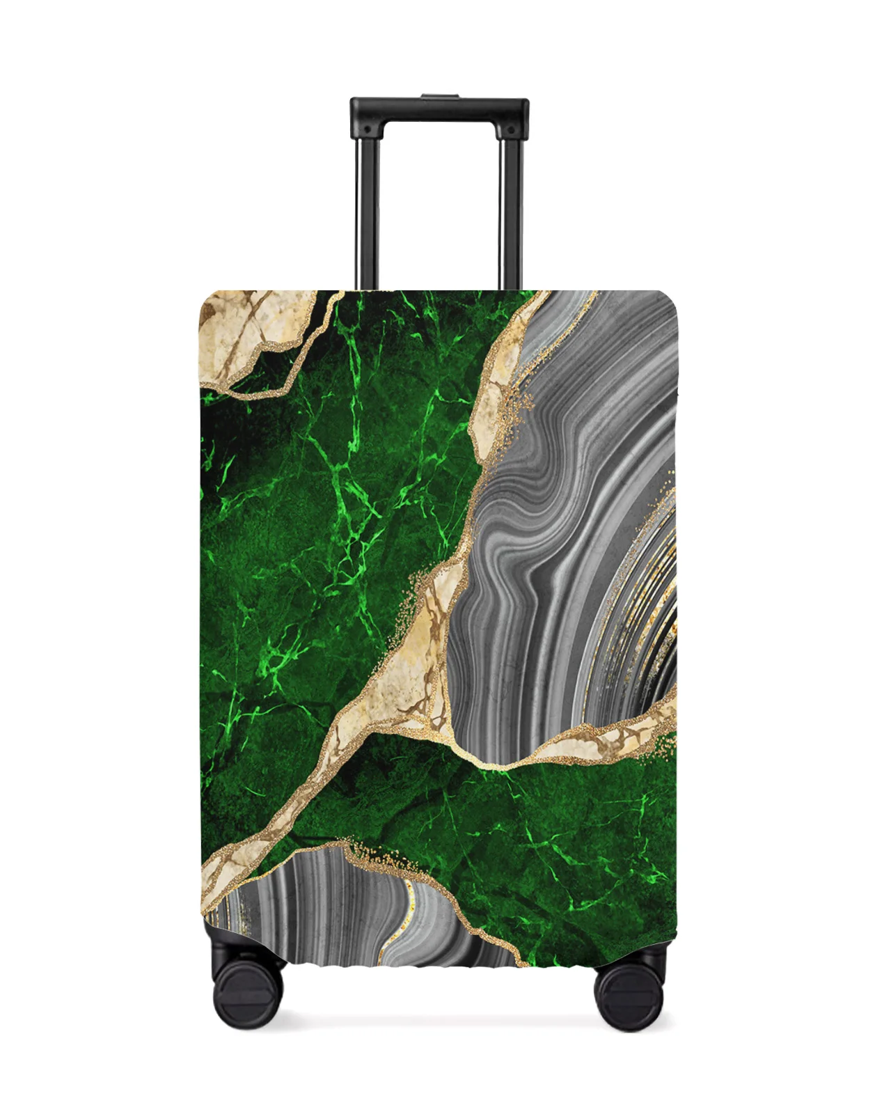 

Green Marble Texture Travel Luggage Cover Elastic Baggage Cover For 18-32 Inch Suitcase Case Dust Cover Travel Accessories