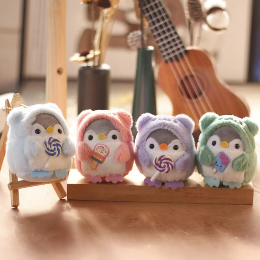 

Car Key Ring Ornaments Penguin Holder Candy Plush Key Chain Korean Style Key Buckle Penguin Pendant Women Key Holder