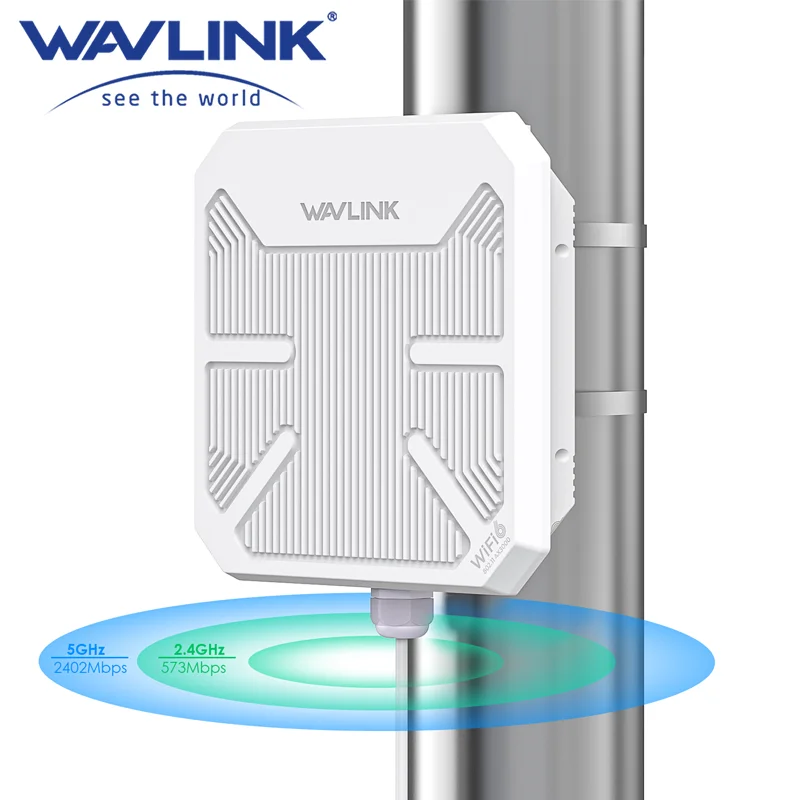WAVLINK WiFi6 уличная точка доступа, двухдиапазонный 2,4G + 5G AX1800 ...