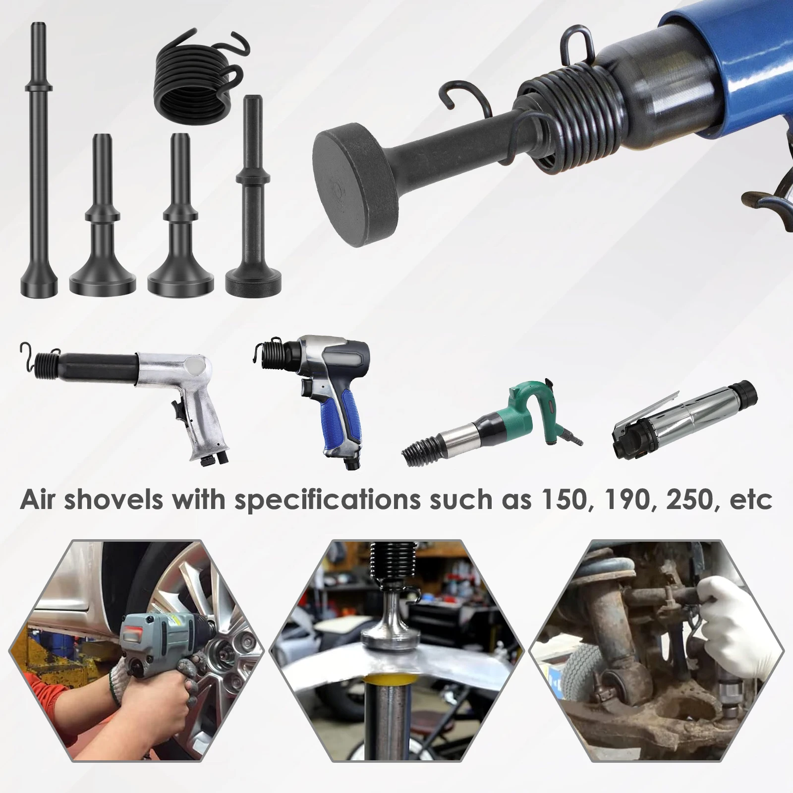 5 шт. пневматические долота с пневматическим молотком металлические насадки для