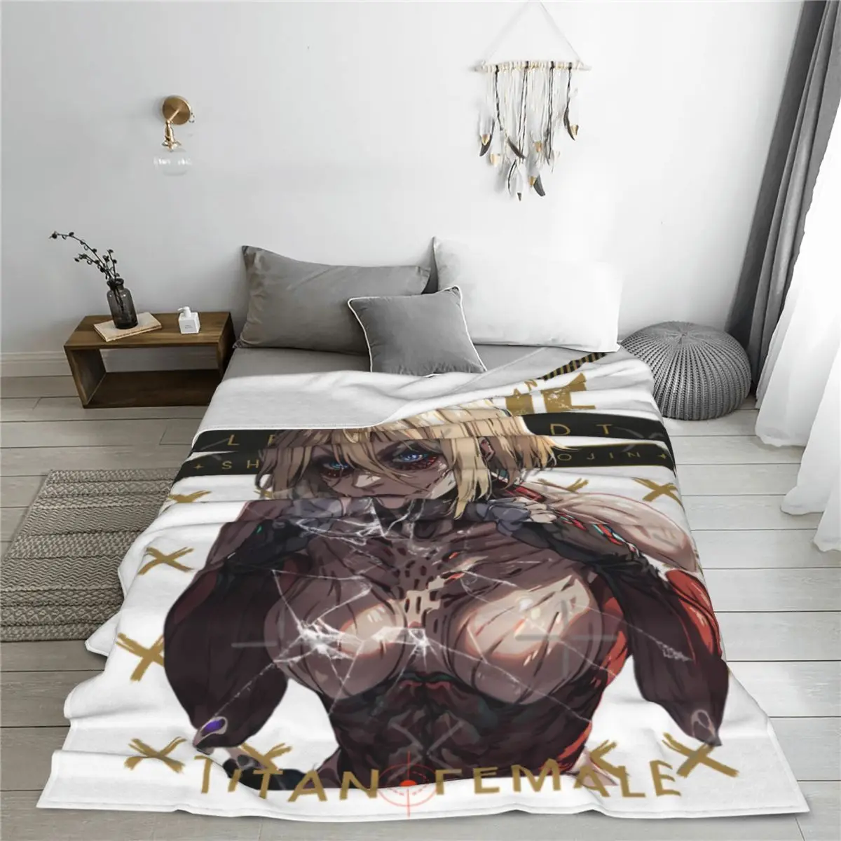 Женское одеяло для активного отдыха покрывало на кровать с рисунком аниме Arth