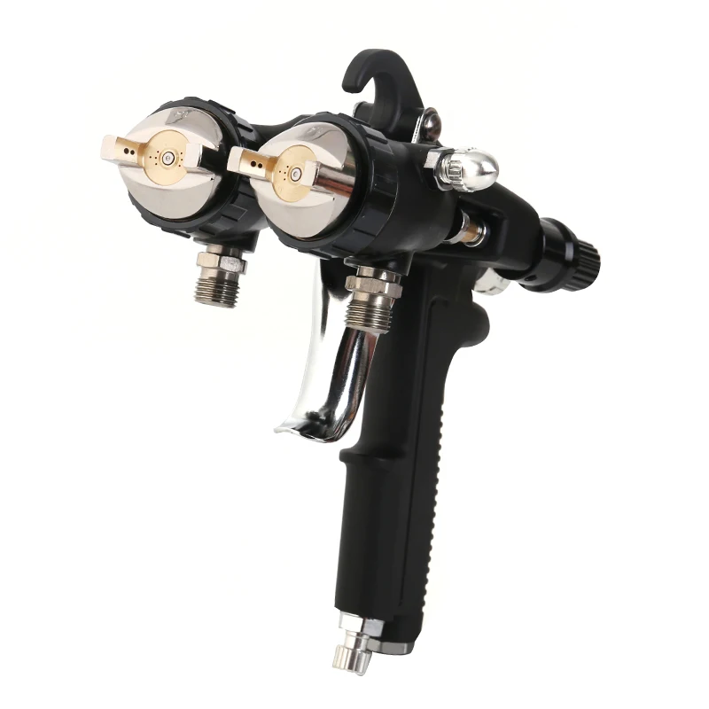 

Double Nozzle Chrome Gun Dual Head Spray Gun 2021 new type