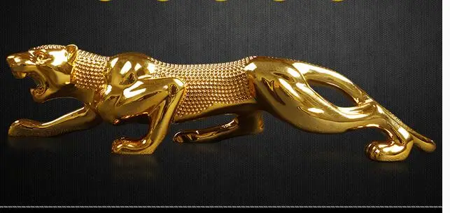 

Большой леопардовый Золотой Гепард украшен креативным автомобильным аксессуаром леопарда, который украшен модными автомобильными аксесс...