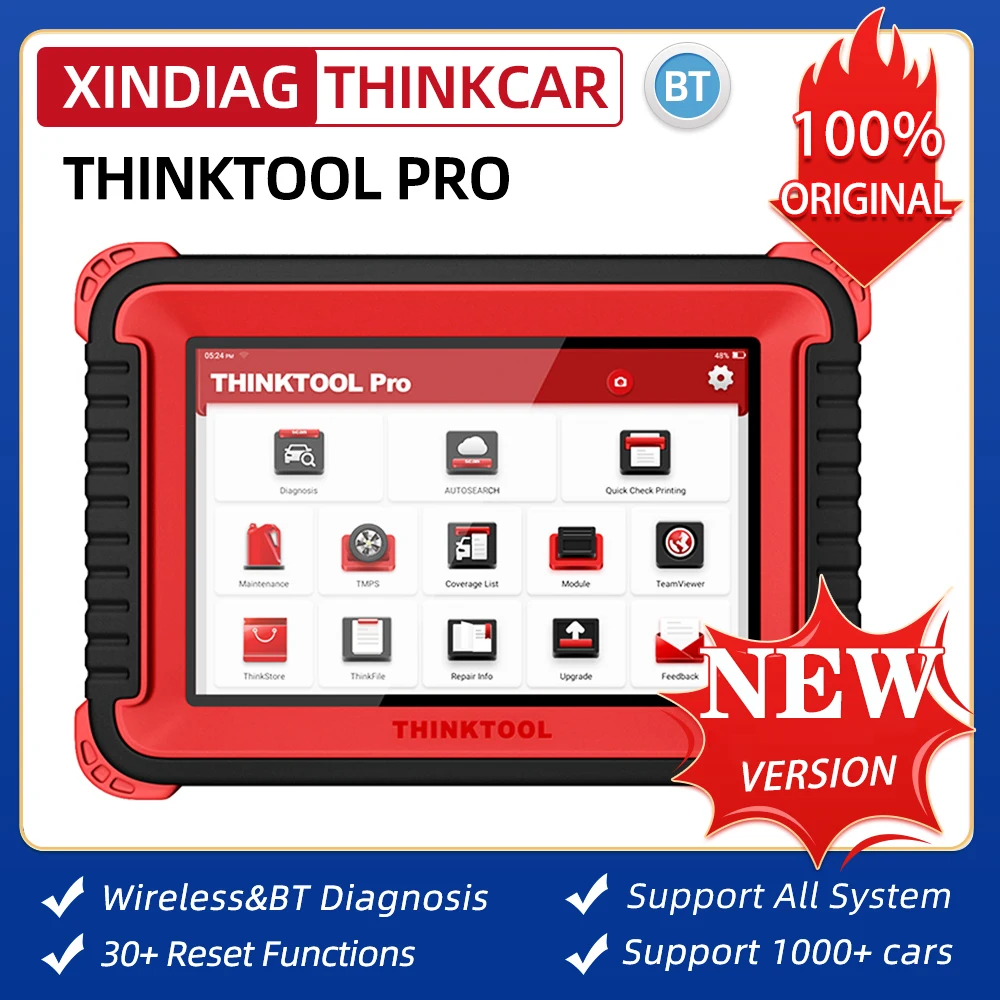

Thinkcar Thinktool Pro Full Systems Professional Diagnostic Tool ECU Coding Key Fob Program Adblue 31+ Reset PK X431 V