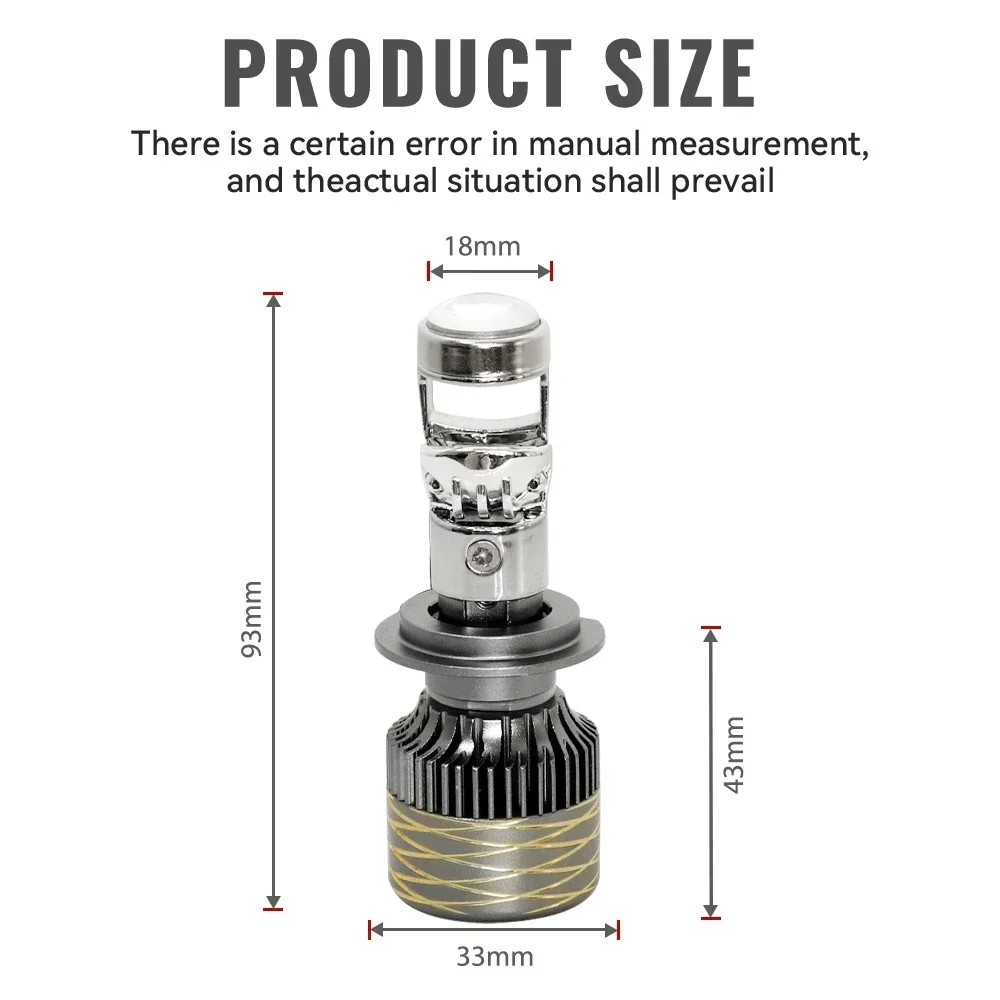 H4 Bi LED Мини-проектор Линза Автомобильная Фара Лампа Canbus Мотоцикл Авто