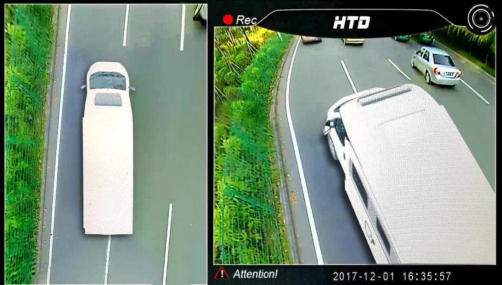 Фото Система кругового обзора Airow auto SZDALOS HD 3D 360° с записью видео 1080P, G-сенсором и камерой с видом с высоты птичьего полета для автодомов, кемперов и фургонов №5