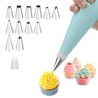 142831pcs silicone pastry bag piping nozzles icing cream cake decorating tools pastry bags nozzle set reusable tips kitchen
