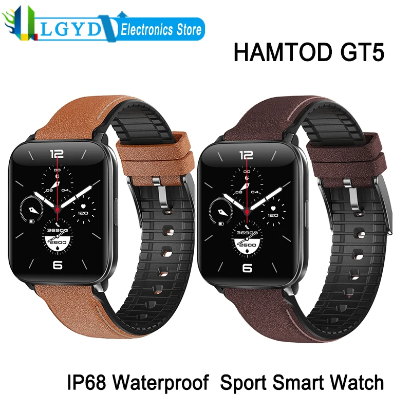 

HAMTOD GT5 IP68 Waterproof Smart Watch 1.69 inch IPS Color Screen Support Sleep / Blood Pressure / Blood Oxygen Monitoring