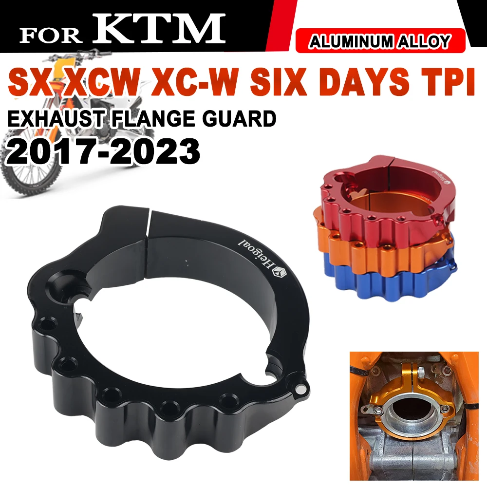 

2023 For KTM 250 SX XCW XC-W Six Days XC-W TPI 250 300 2017 + Exhaust Tip Muffler Pipe Clamp Flange Guard Motocross Accessories