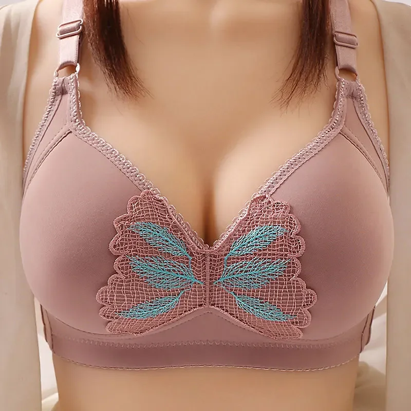 Фото Gobetter 36-46 B C женский бюстгальтер без косточек с полным покрытием, мягкие бюстгальтеры среднего возраста, бесшовное нижнее белье, бюстгальтер без косточек, бюстгальтер №4