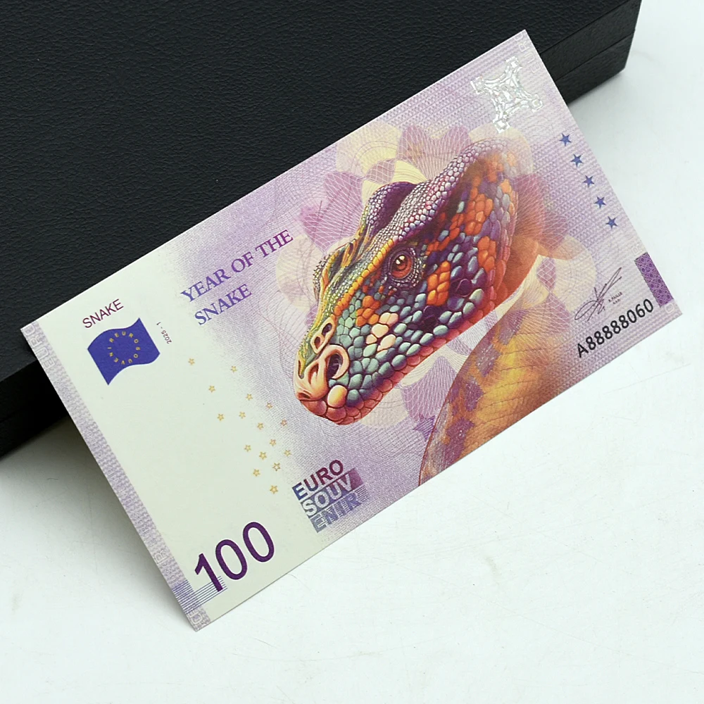 2025 год зодиака Змея 100 евро памятные банкноты сделай сам зеленая флуоресцентная