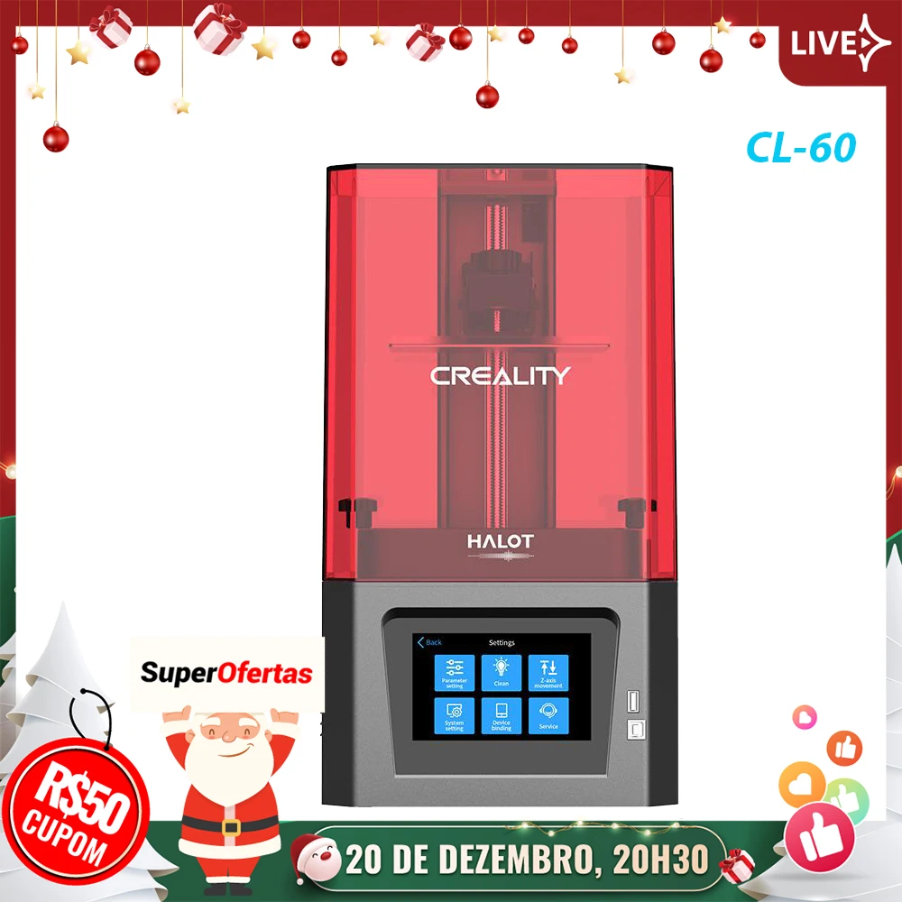 

CREALITY 3D UV Resin Printer HALOT ONE CL-60 LCD Printer Integral Light Source