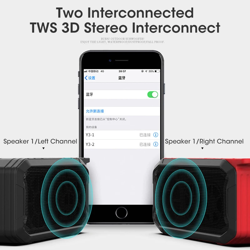 Портативный Bluetooth-динамик IPX7 водонепроницаемая душевая колонка беспроводной