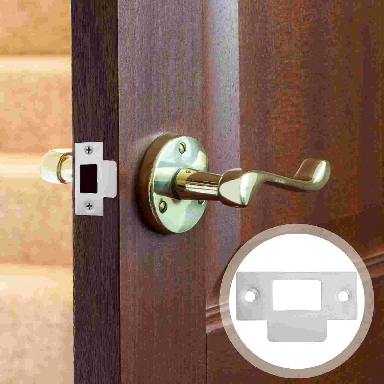 

4 Pcs Adjustable Strike Plate Door Kick Plate Cam Block Buckle Box Door Knob Plate