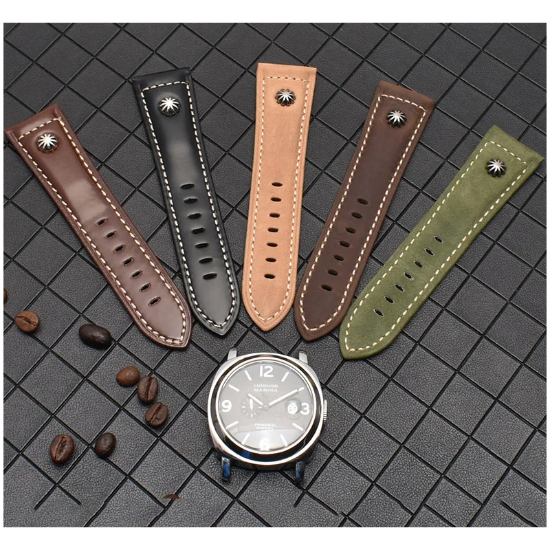 Ремешок из нубука для мужских часов 20/22/24/26 мм |