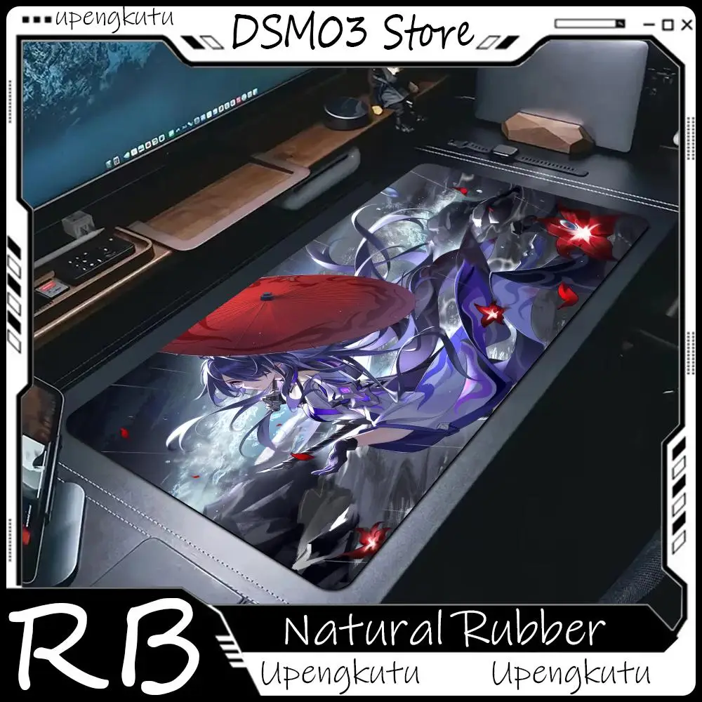 Acheron Honkai Star Rail Mouse Pad Laptop Purple Anime Gaming Keyboard Rug Computer Gamer Cabinet Mousepad Desk Mat 1200x600mm