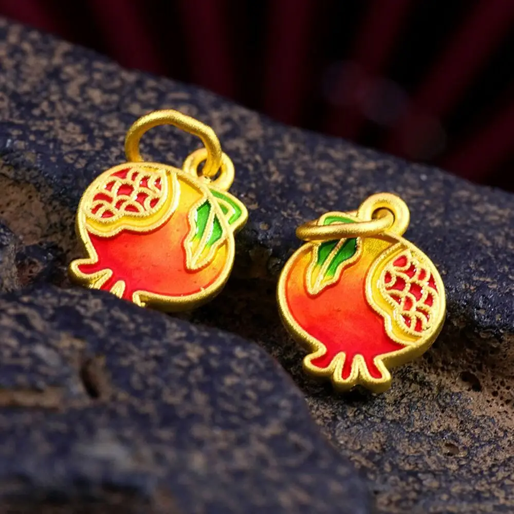 

Женская эмалированная подвеска с гратом, 1 шт., 999, 24 к, желтое золото, подарок на удачу