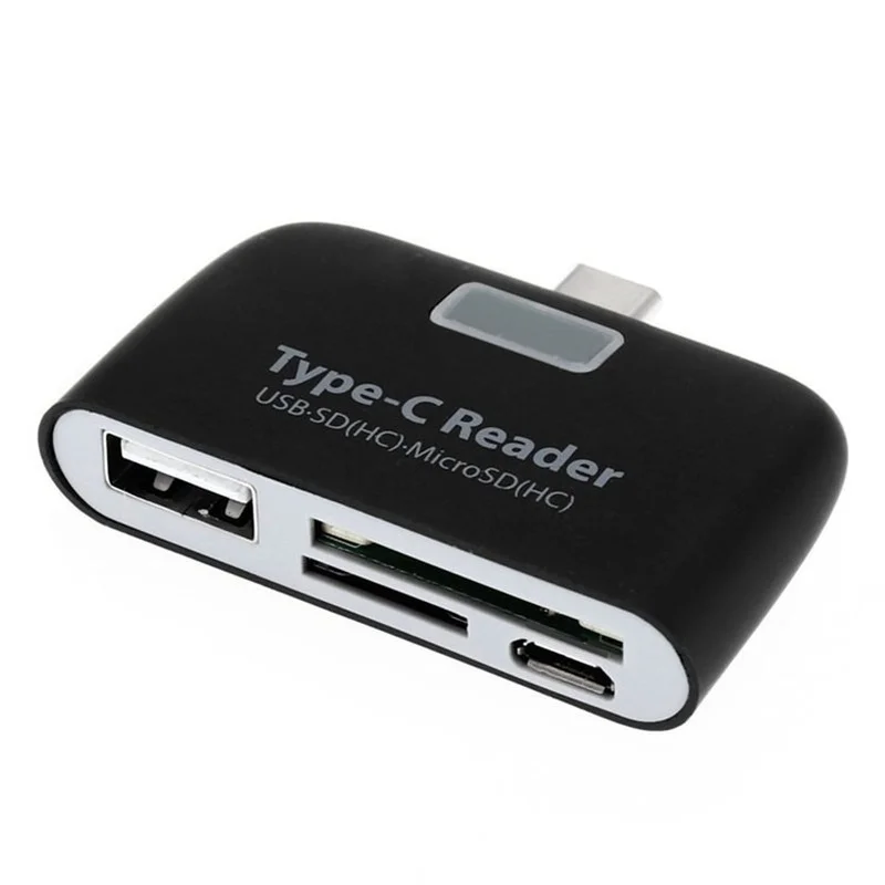 

Multifunctional Smart 4 In 1Type C OTG Card Reader Universal USB 3.1 With Micro USB Charge Port TF Micro SD Adapter