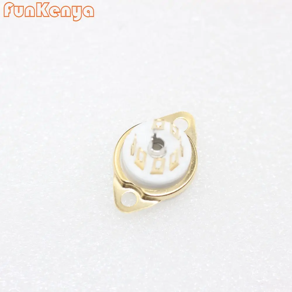 10 шт в упаковке новая 7pin трубки GZC7-F GZC7-F-G розетки Керамика база 6J1 6J3 6J4 6J5 6Z4 EAA91 EC92 6A2