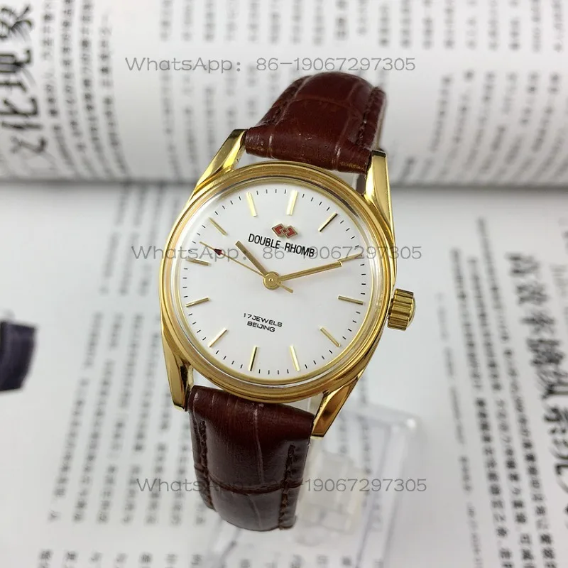 Фото Часы Perfect Time Watch Store, бренд Shuangling, золотые, механические, с ручным заводом, диаметр 30 мм №4
