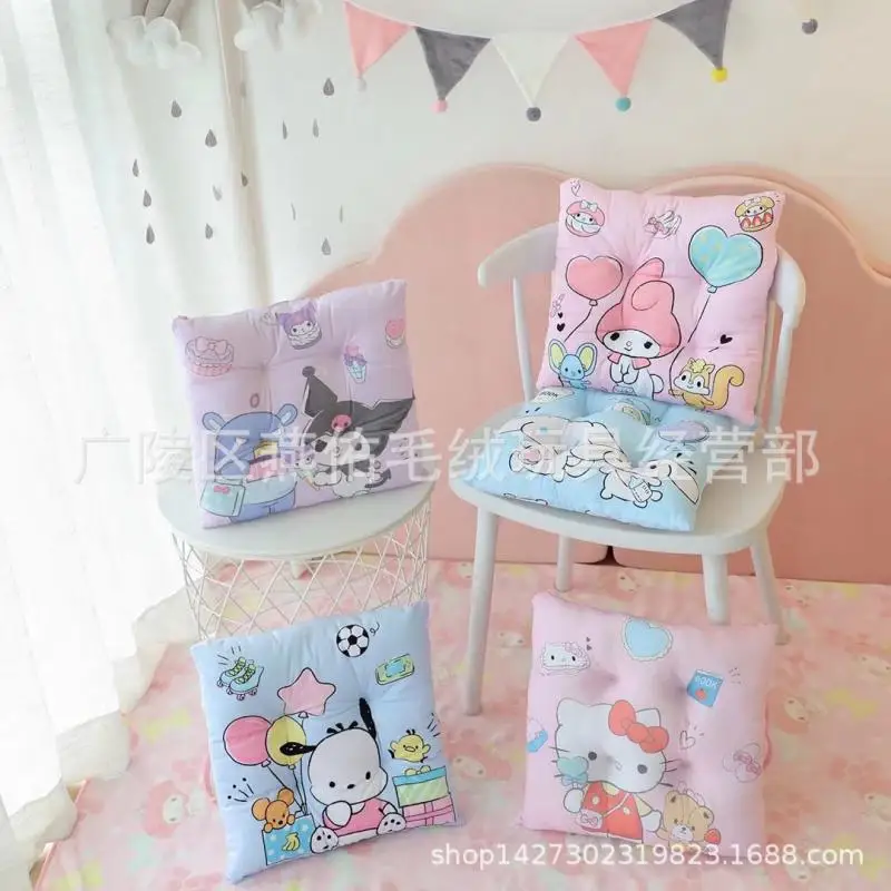 

Kawaii Sanrios Anime Kuromi Cute My Melody Cartoon Cinnamoroll Doll Pochacco Printing Home Thickening Chair Cushion Toys Grils