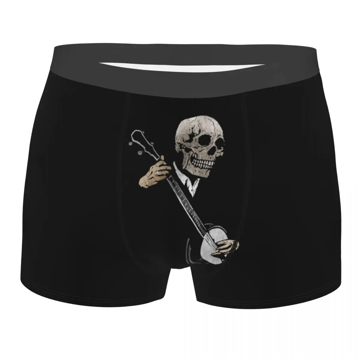 

Men Skullboys' Banjo Blues Skull Underwear Streetwear Punk Funny Boxer Shorts Panties Homme Breathable Underpants Plus Size