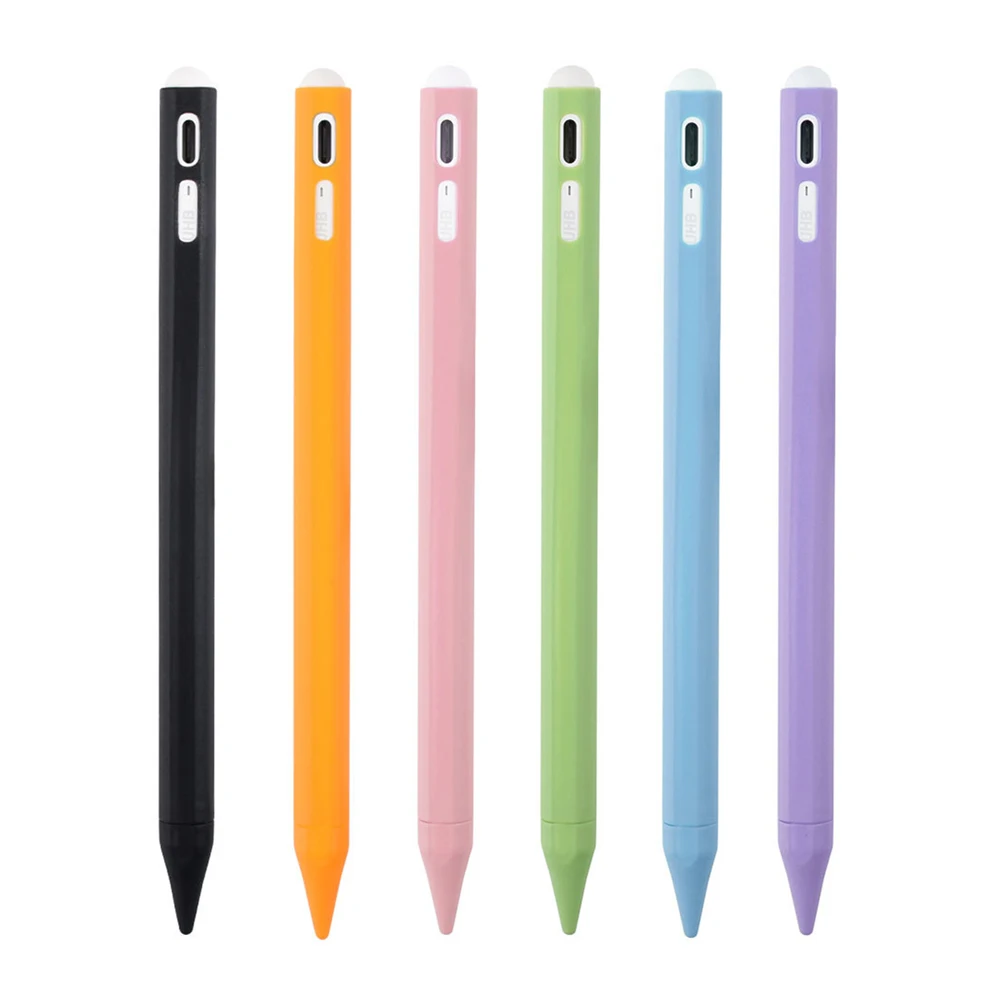 

1Pc Touch pen for tablet For iPa UHB Pencil 3 Silicone Pen Case Tablet Stylus Protective Soft Cover with Nib Sleeve Colorful