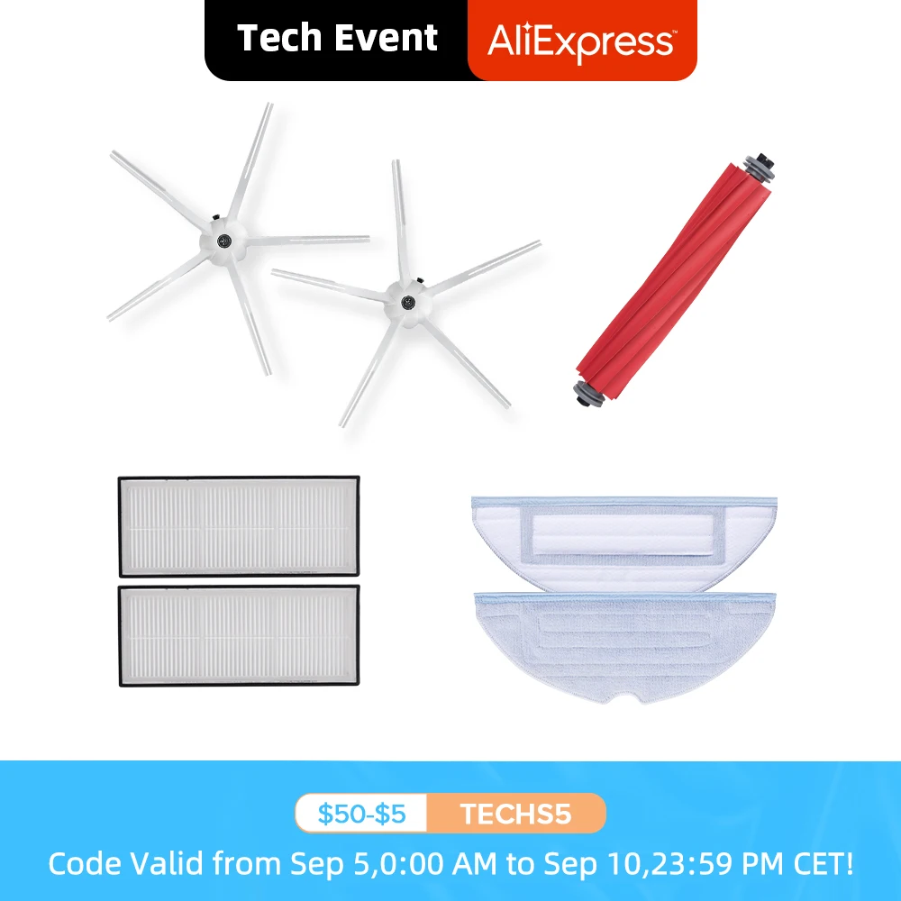 Оригинальный набор аксессуаров Roborock для roborock S7 боковая щетка моющийся фильтр