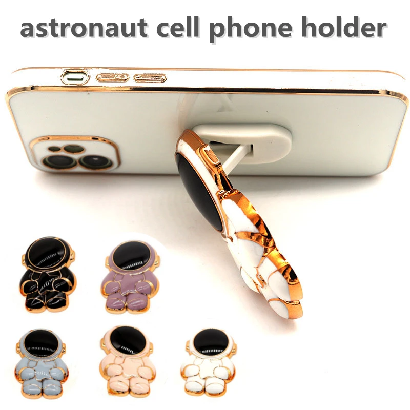 

Universal Phone Holder 6D Plating Astronaut Hidden Stand for Phone Stand Foldable Phone Mount Compatible with All Mobile Phones