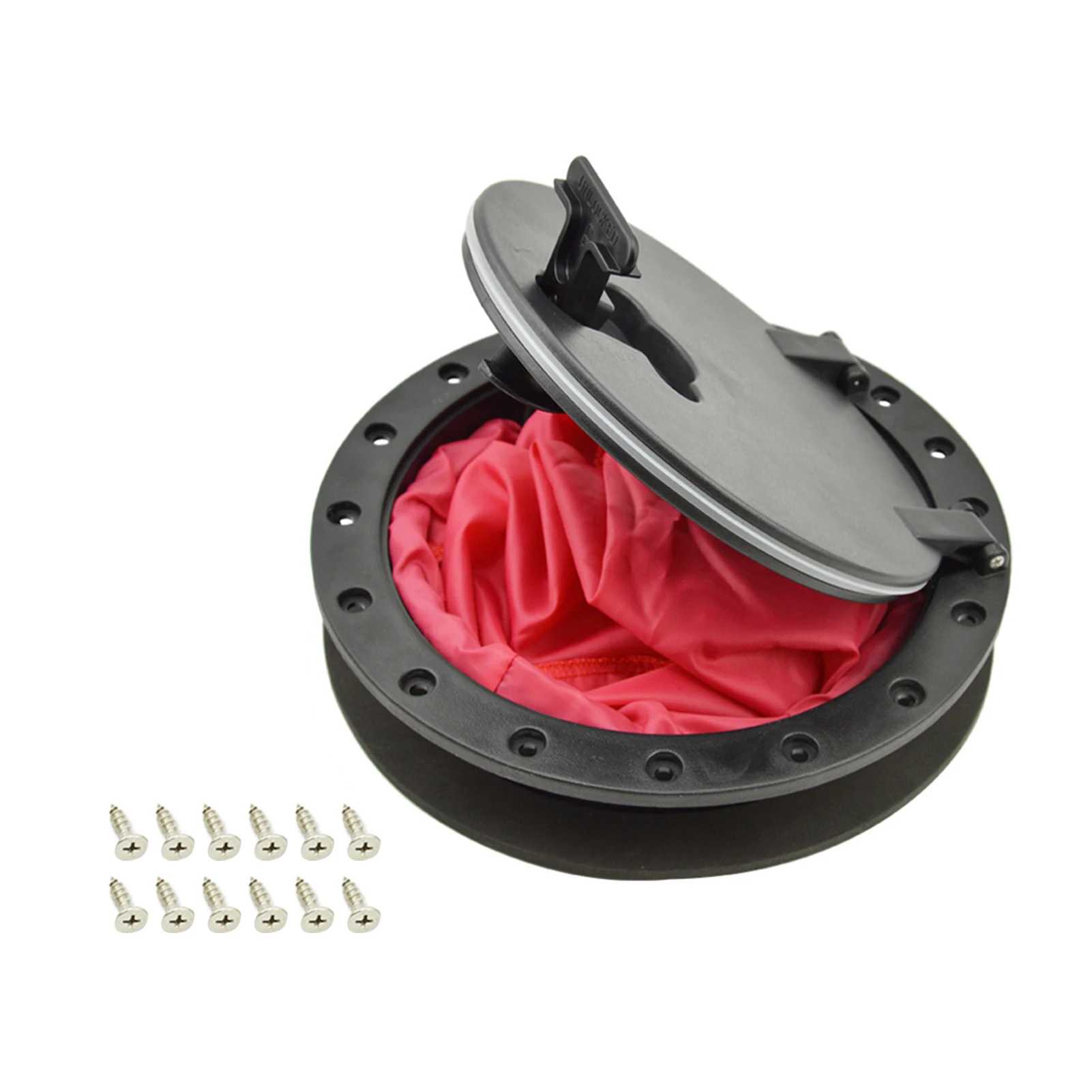 

8inch For Kayak Lockable Round Hatch Cover Deck Plate Black Accessories With Screw Easy Install ABS Waterproof Durable Boat