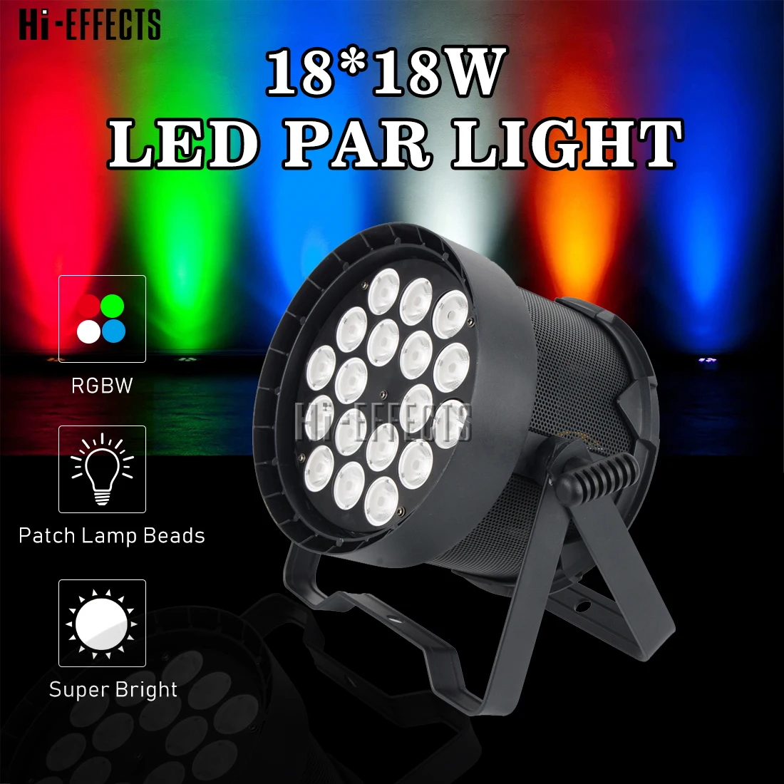 

LED 18x18W Par Light RGBW 6 in1 DMX Control Party Light Par Can for Dj Disco Bar Wedding Stage Effect Lighting