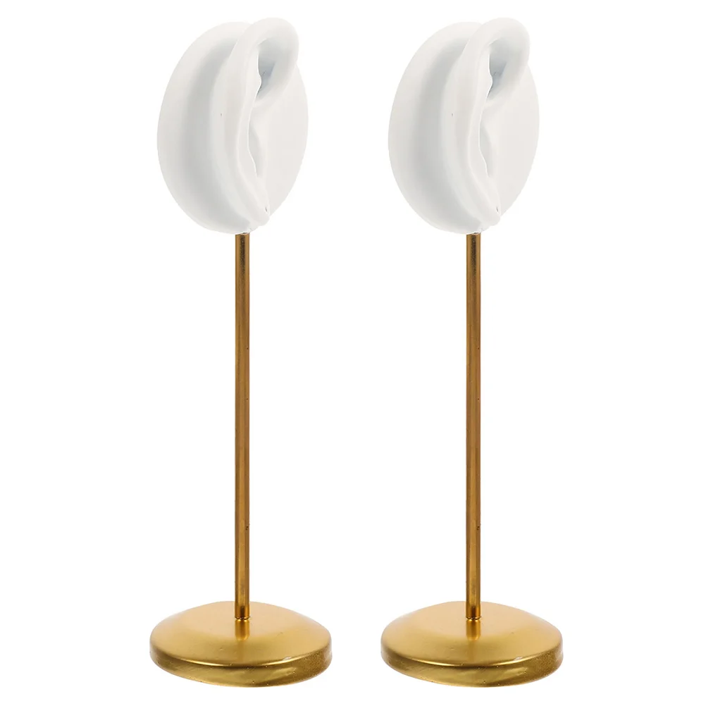 

2pcs Unique Simulated Ear Shape Displaying Rack Jewelry Shop Earring Stand Ear Stud Display Holder