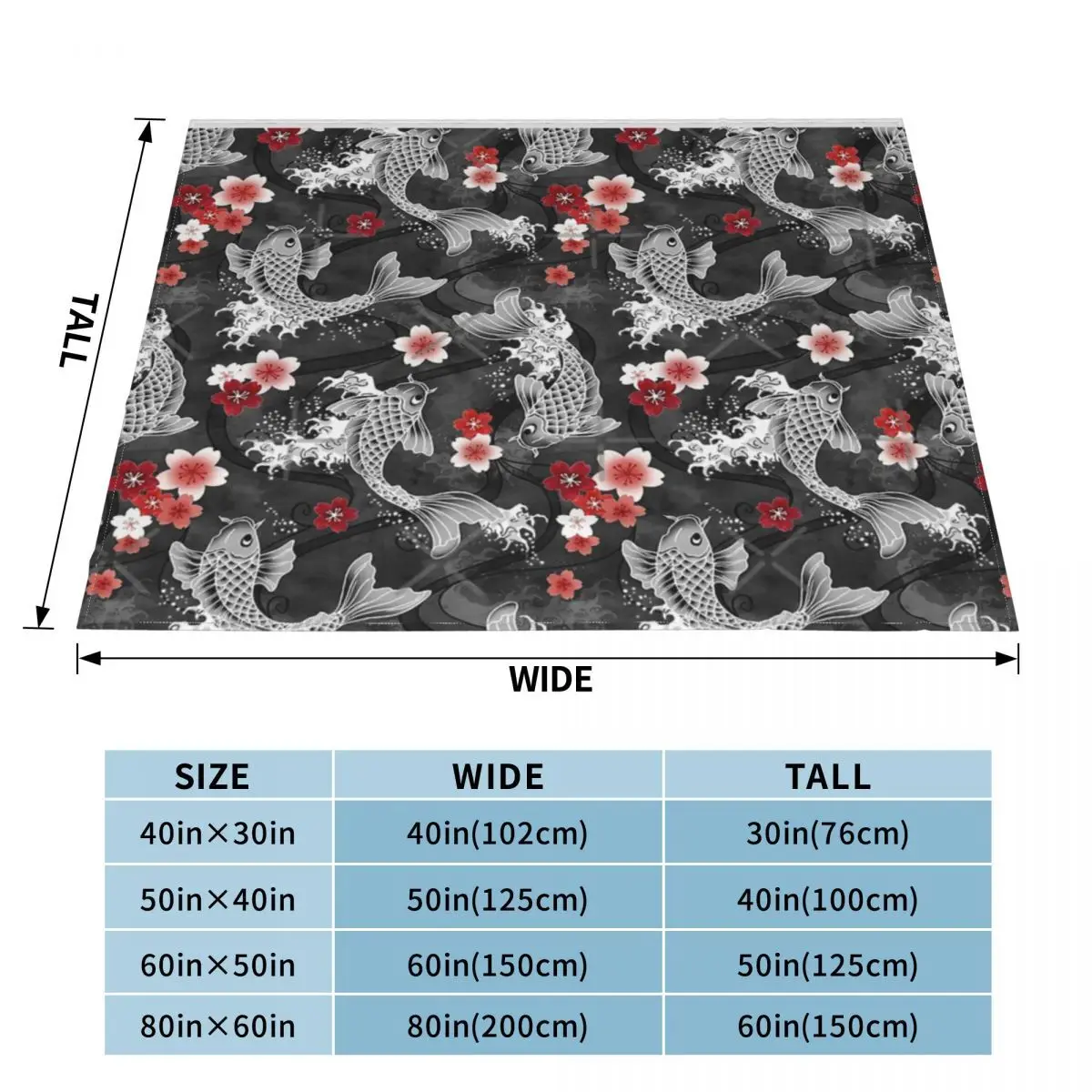 Koi Sakura Blossom In Black Home одеяла и