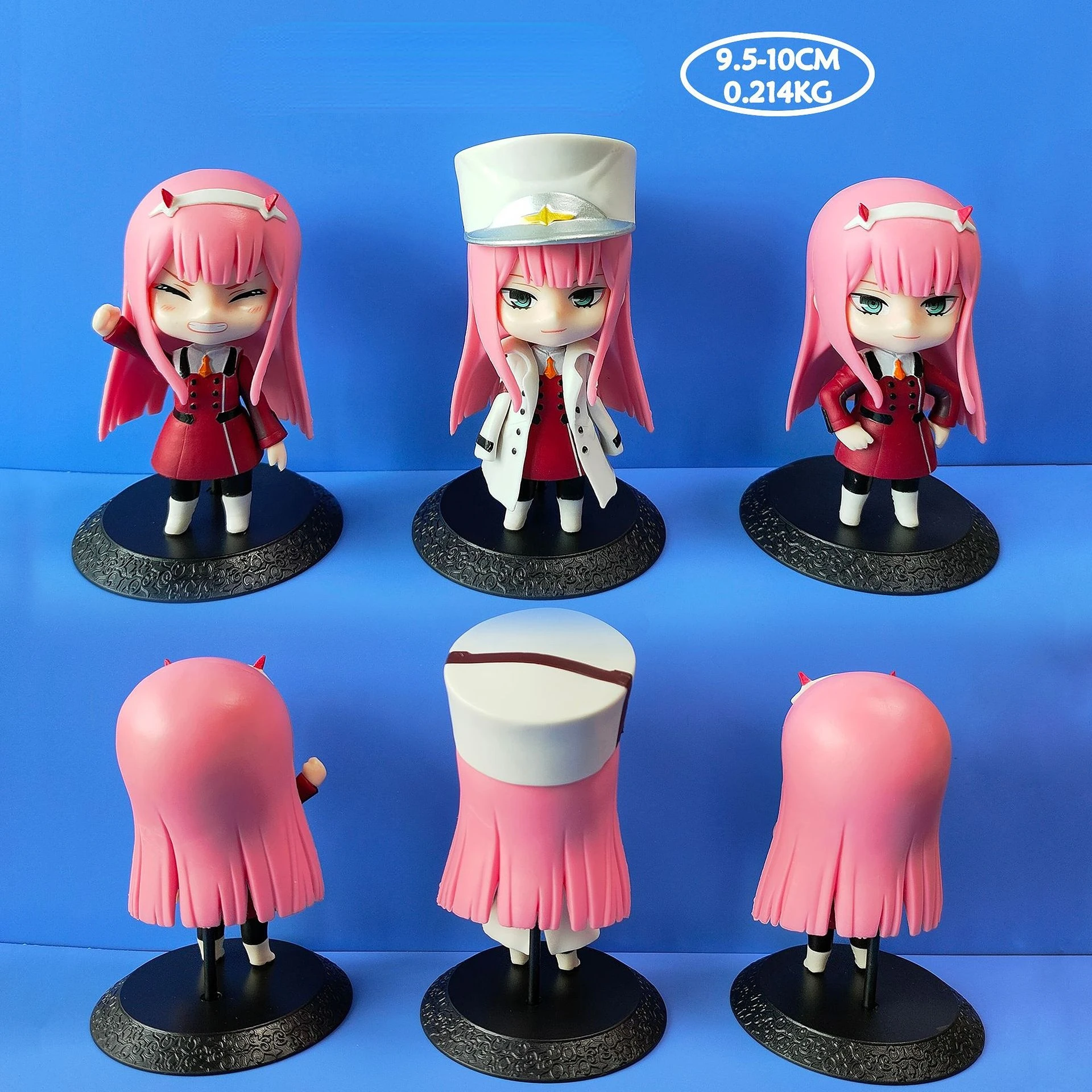 3pcs Q Version Darling In The FRANXX Anime Figure Zero Two 02 Paladinight PVC Action Figure Collectible Model Toys Kid Gift 10cm