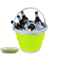 5l collapsible silicone ice bucket tray tool portable fast cooling cup mold champagne beer wine cooler food grade bowl buckets