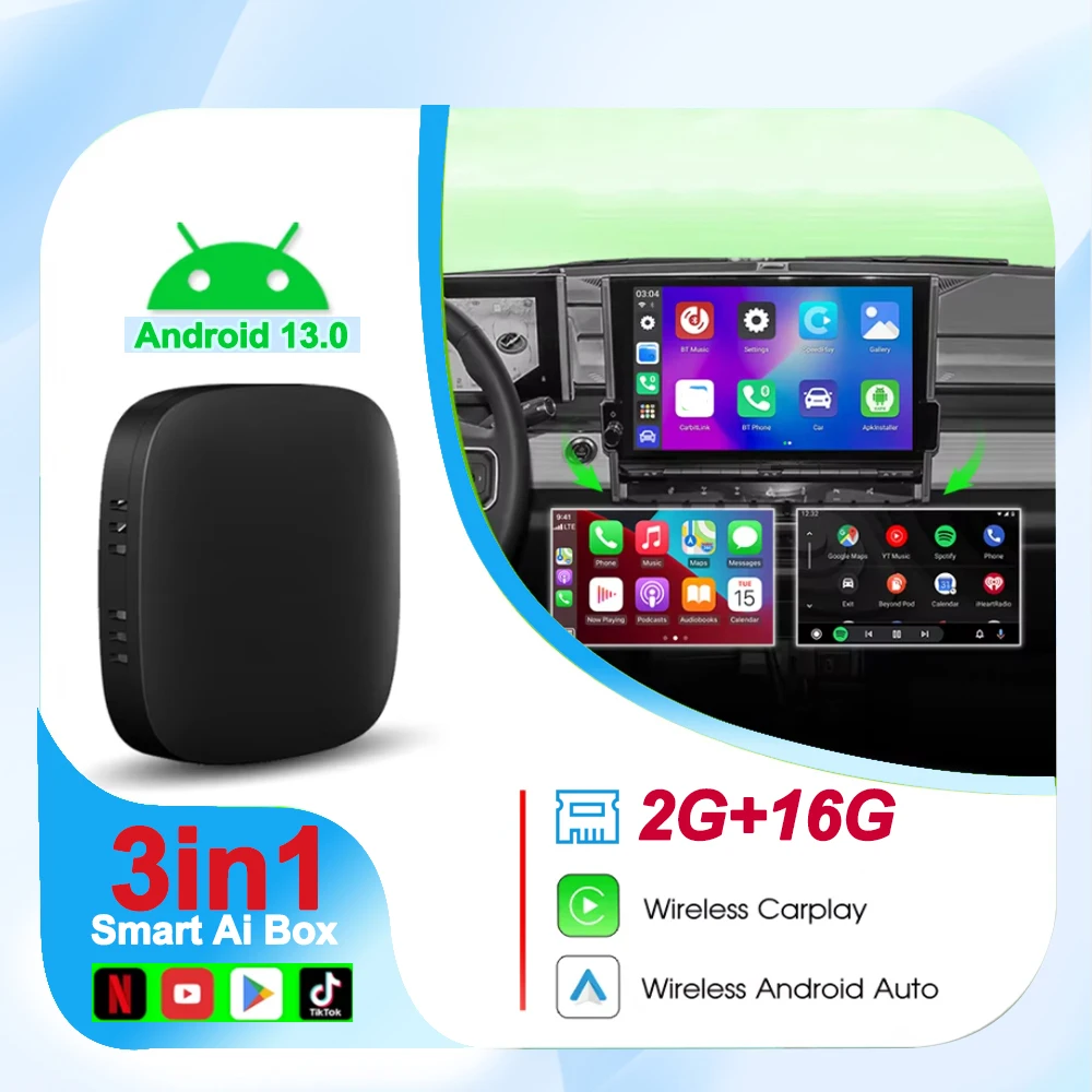 

ТВ-бокс На Android 13 С Wi-Fi, CarPlay, Встроенным Игровым Магазином, Поддержкой YouTube, Netflix, Smart Car