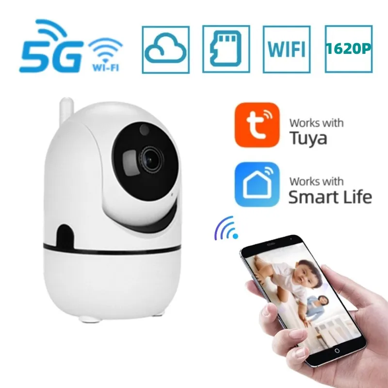 

5G WiFi Camera 1620P WiFi PTZ IP Camera Wireless WiFi Surveillance Camera Alexa Google Auto Tracking Indoor Security IP Camera