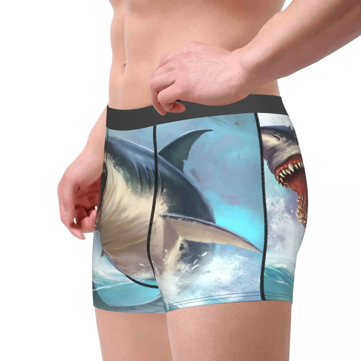 Боксеры мужские нижнее белье трусы-шорты с акулами удобные шорты - купить по