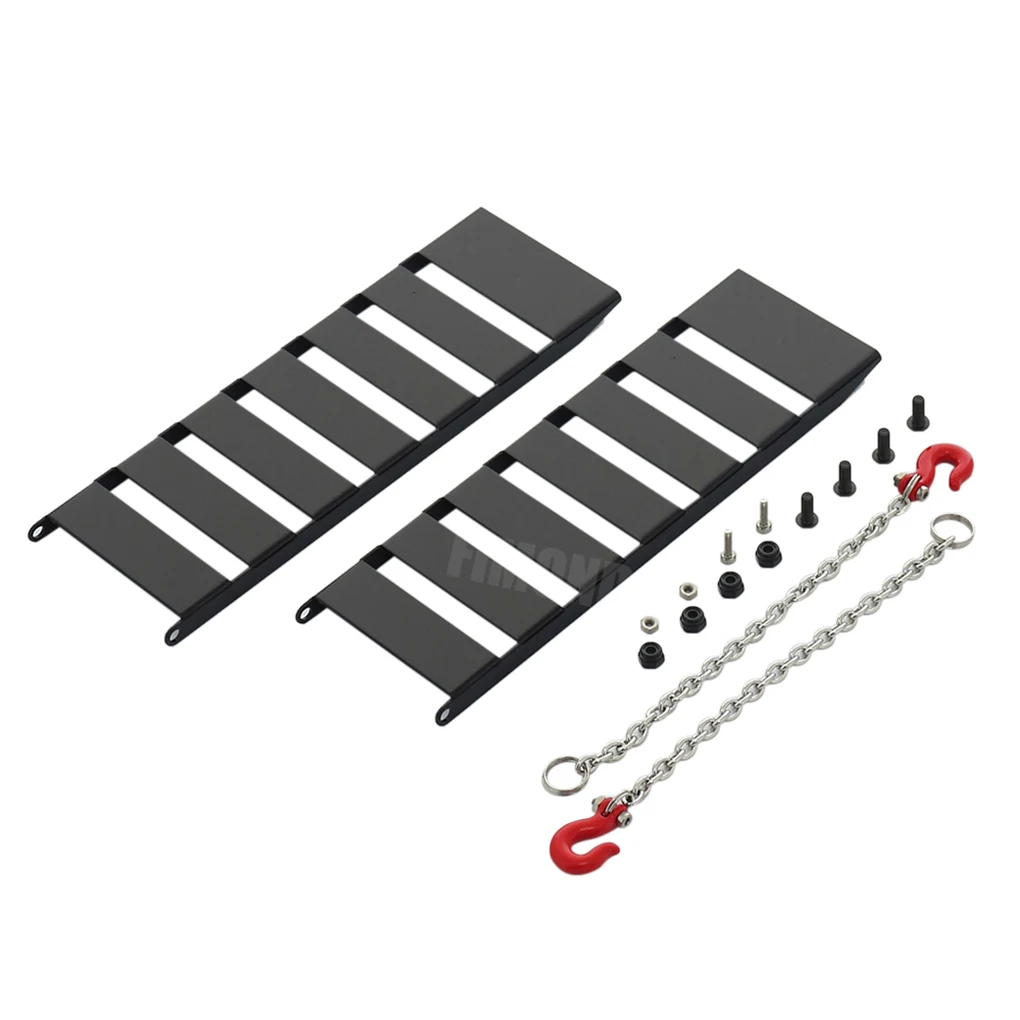 Фото Металлический комплект прицепа для 1/10 RC Crawler Axial SCX10 II III 90046 D90 TRX6 TRX4 Redcat GEN8 RGT 86100 SMT CFX CC01 CC02 RC Запчасти №5