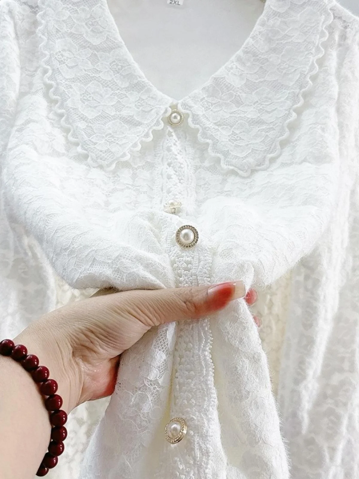 Кружевной кукольный воротник Изящные свободные рубашки для похудения