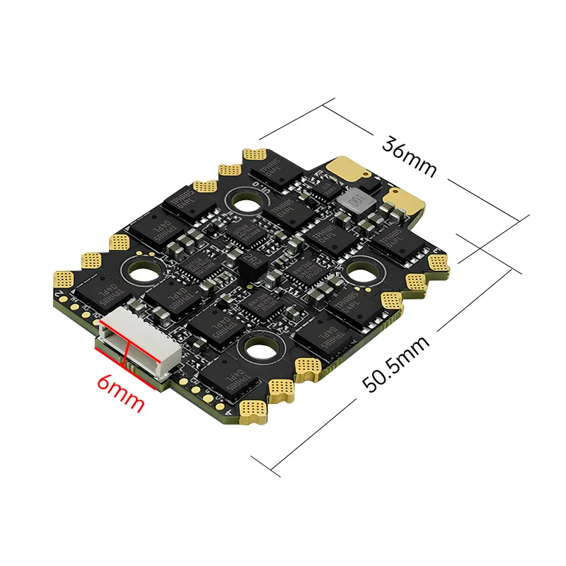 ESC E70 G1 2-8S 70A Высокопроизводительный контроллер BLHeli_32-бит 128K 4-в-1 для FPV Racing Drone Freestyle