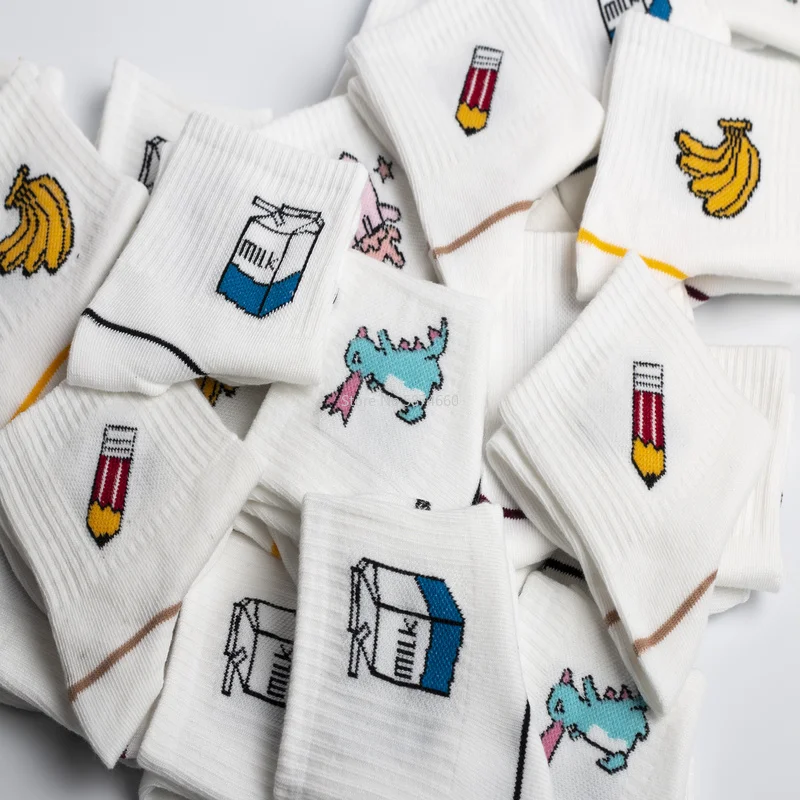 

New fashion Harajuku women girls Hip Hop long socks cute Animal dinosaur socks for ladies funny japan cartoon socks