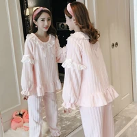2022 spring new fashion pajamas women thickening princess style sweet student spring home clothes suit all matchboutiqueclothing