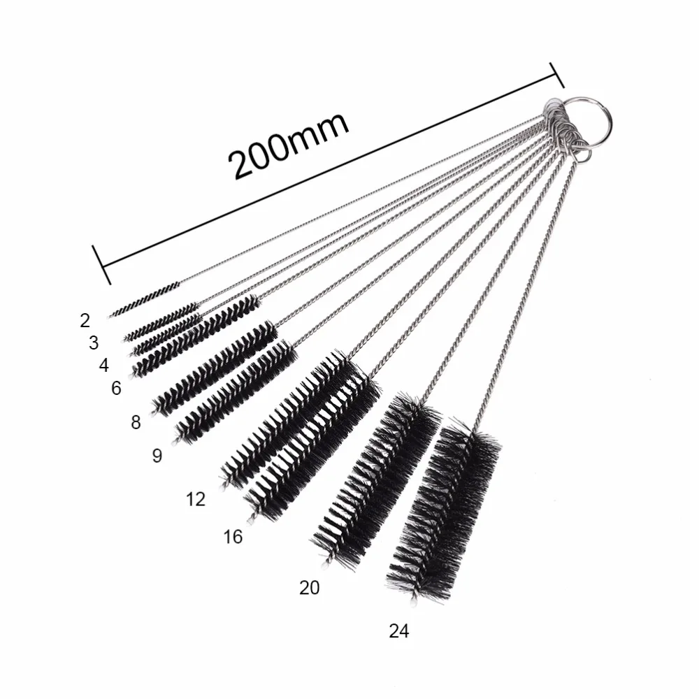 

10Pcs/set Stainless Steel Test Tube Cleaning Brushes Laboratory Supplies Baby Bottle Teapot Nozzle Clean Tool