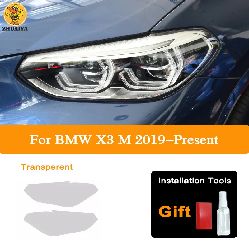 

For BMW X5 F15 G05 X3 F25 G01 F26 X6 F16 G06 G02 G07 F48 F39 Car Headlight Protective Film Front Light Transparent PPFfilm