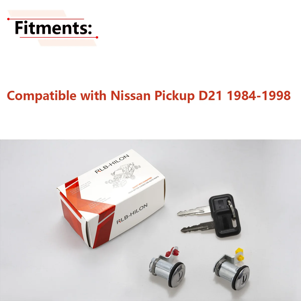 Фото Комплект цилиндров замка двери автомобиля с ключом для Nissan Navara D21 Hardbody Pickup 1986 1987 1988 1989 1990-1998 80600-01G25, 80601-01G25 №3