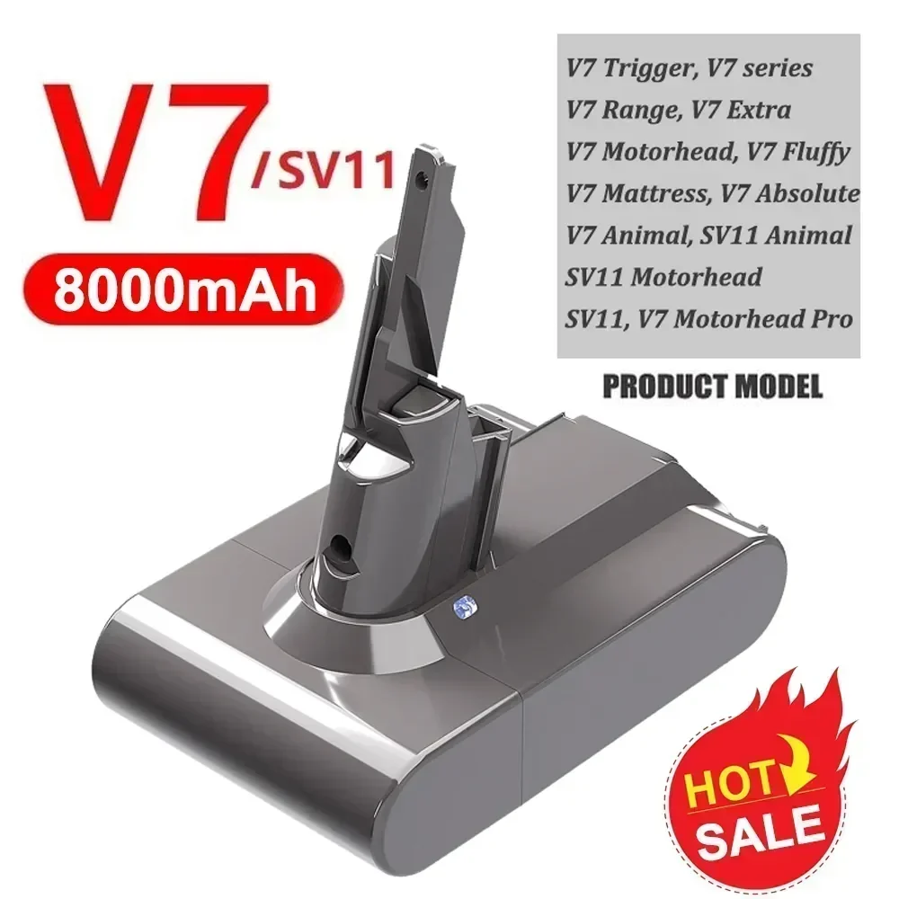 Аккумулятор 8000 мАч для Dyson V6 V7 V8 V10 V11 SV10 SV12 SV15