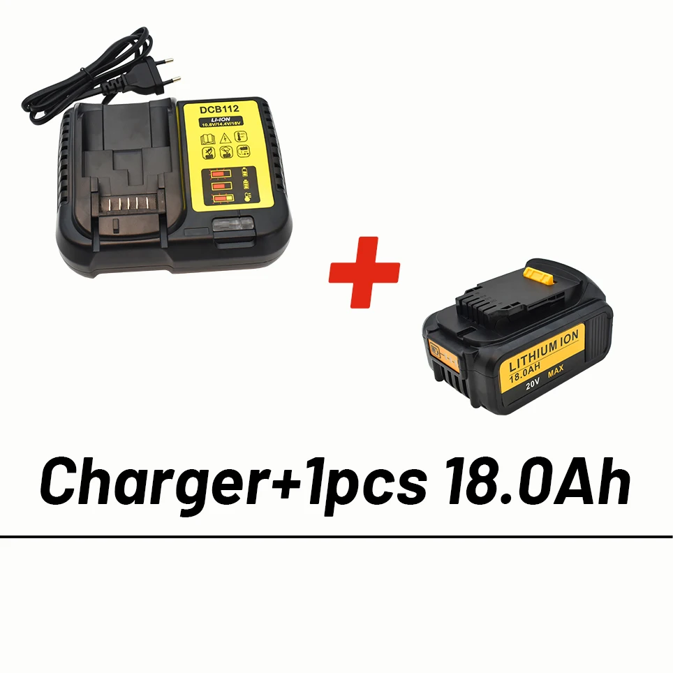 NEW 20V 18000mAh for Dewalt Power Tool Battery DCB180 DCB181 DCB182 DCB201 DCB201-2 DCB204-2+ 3A Charger |